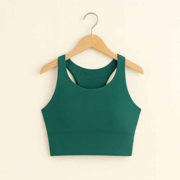 Minimalist Seamless Sports Bra – Emerald Green